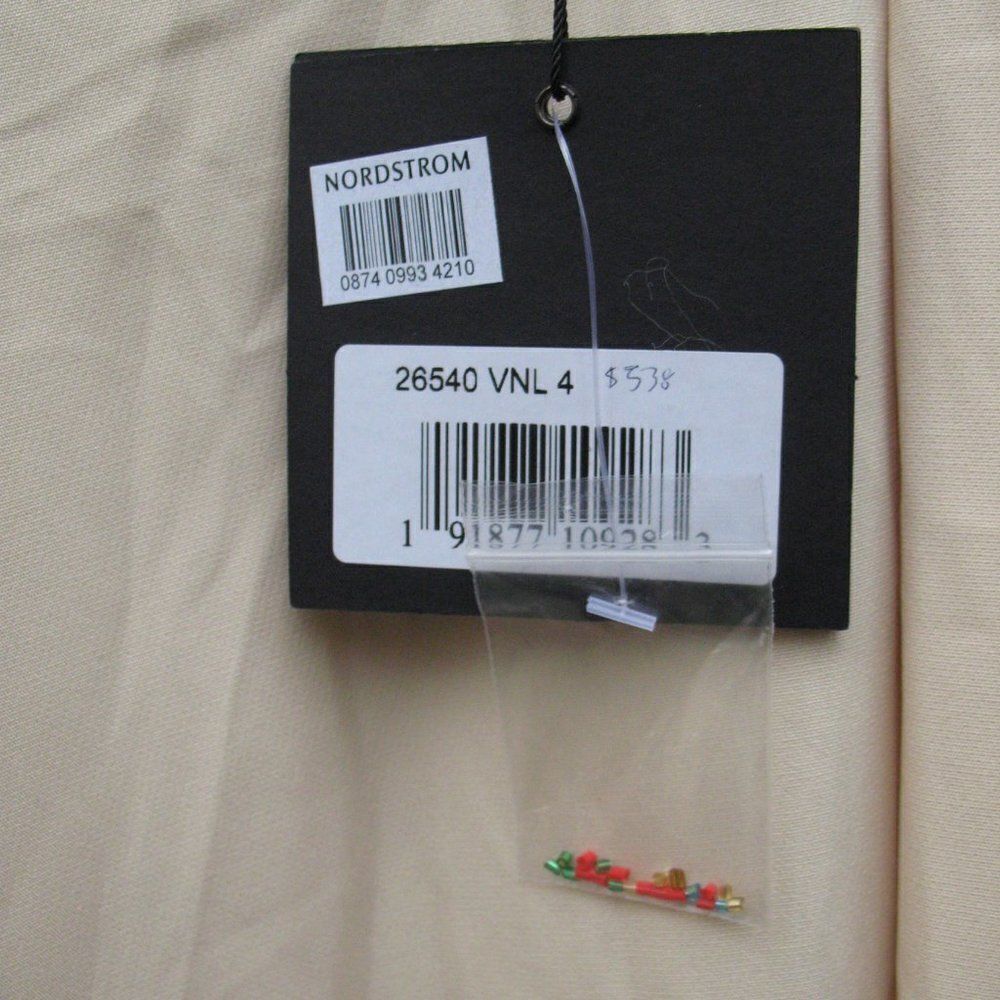 Mac Duggal 26540 Ieena Beaded Cap Sleeve V Neck A Line Gown Dress Cream Size 4 - Picture 15 of 16